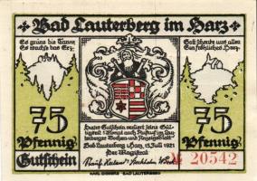 Német Birodalom/Weimari Köztársaság/ Lanterberg 1921. 25Pf + 50Pf + 75Pf + 100Pf + 300Pf 5klf db, te...