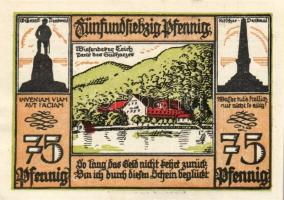 Német Birodalom/Weimari Köztársaság/ Lanterberg 1921. 25Pf + 50Pf + 75Pf + 100Pf + 300Pf 5klf db, te...