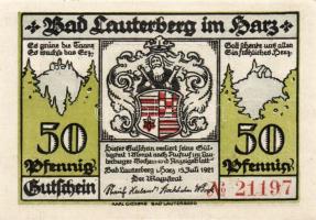 Német Birodalom/Weimari Köztársaság/ Lanterberg 1921. 25Pf + 50Pf + 75Pf + 100Pf + 300Pf 5klf db, te...