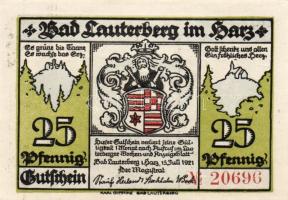 Német Birodalom/Weimari Köztársaság/ Lanterberg 1921. 25Pf + 50Pf + 75Pf + 100Pf + 300Pf 5klf db, te...