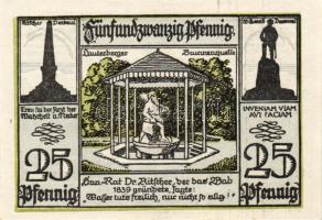 Német Birodalom/Weimari Köztársaság/ Lanterberg 1921. 25Pf + 50Pf + 75Pf + 100Pf + 300Pf 5klf db, te...
