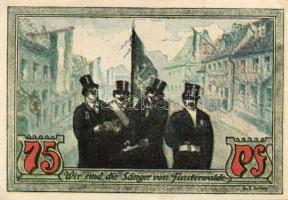 Német Birodalom/Weimari Köztársaság/ Finsterwalde 1921. 25Pf + 50Pf + 75Pf 3klf db, teljes sor T:I,I-