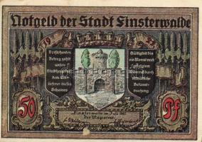 Német Birodalom/Weimari Köztársaság/ Finsterwalde 1921. 25Pf + 50Pf + 75Pf 3klf db, teljes sor T:I,I...