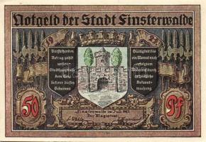 Német Birodalom/Weimari Köztársaság/ Finsterwalde 1921. 25Pf + 50Pf + 75Pf + 3klf db, teljes sor T:I...