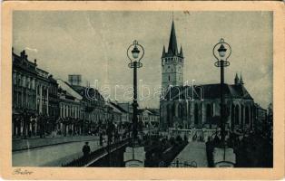 1926 Eperjes, Presov; utca, székesegyház, gyógyszertár / street view, cathedral, pharmacy (fa)
