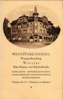 Wetzlar, Weinstube Kessel Weingrosshandlung, Ecke Kaiser- und Bahnhofstrasse / wine hall, restaurant