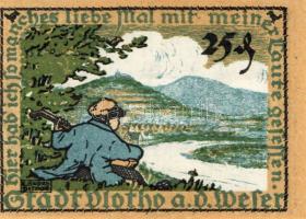 Német Birodalom/Weimari Köztársaság/ Vlotho 1921. 10Pf + 25Pf + 50Pf 3klf db, teljes sor T:I