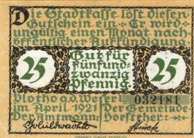 Német Birodalom/Weimari Köztársaság/ Vlotho 1921. 10Pf + 25Pf + 50Pf 3klf db, teljes sor T:I