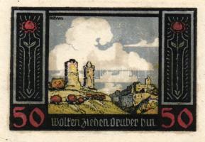 Német Birodalom/Weimari Köztársaság/ Rudelsburg D.N. 50Pf(5x) 5klf db, teljes sor T:I