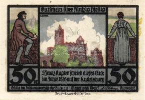 Német Birodalom/Weimari Köztársaság/ Rudelsburg D.N. 50Pf(5x) 5klf db, teljes sor T:I