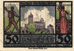 Német Birodalom/Weimari Köztársaság/ Rudelsburg D.N. 50Pf(5x) 5klf db, teljes sor T:I