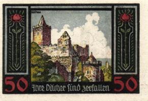 Német Birodalom/Weimari Köztársaság/ Rudelsburg D.N. 50Pf(5x) 5klf db, teljes sor T:I