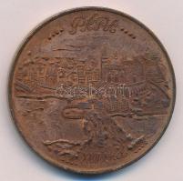 Lazarovszky László 1988. "Pápa vára / Keszthelyi Éremgyűjtők Csoportja 1988" kétoldalas Br...