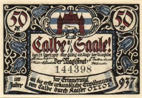 Német Birodalom/Császárság/ Calbe 1917. 50Pf(6x) 6klf db, teljes sor T:I