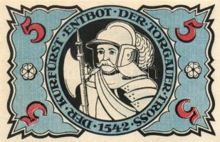 Német Birodalom/Weimari Köztársaság/ Torgau 1921. 5Pf + 10Pf + 25Pf + 50Pf 4klf db, teljes sor T:I