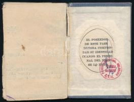 1964 argentin vasúti igazolvány első osztályra, kis szakadással