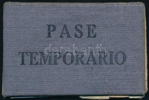 1964 argentin vasúti igazolvány első osztályra, kis szakadással