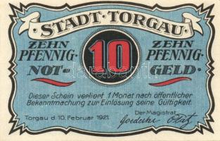 Német Birodalom/Weimari Köztársaság/ Torgau 1921. 5Pf + 10Pf + 25Pf + 50Pf 4klf db, teljes sor T:I