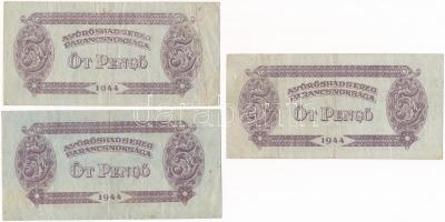 1944. "A Vöröshadsereg Parancsnoksága" 5P (3x) T:III Adamo P43