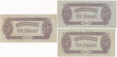 1944. "A Vöröshadsereg Parancsnoksága" 5P (3x) T:III Adamo P43
