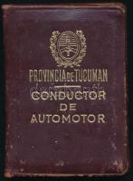 1959 argentin jogosítvány (vezetői engedély) hölyg részére kiállítva, okmánybélyeggel, ujjlenyomatta...