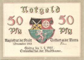 Német Birodalom/Weimari Köztársaság/ Treffurt 1921. 50Pf(6x) 6klf db, teljes sor T:I