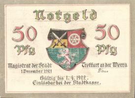 Német Birodalom/Weimari Köztársaság/ Treffurt 1921. 50Pf(6x) 6klf db, teljes sor T:I