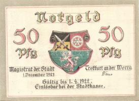 Német Birodalom/Weimari Köztársaság/ Treffurt 1921. 50Pf(6x) 6klf db, teljes sor T:I