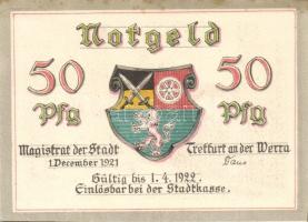 Német Birodalom/Weimari Köztársaság/ Treffurt 1921. 50Pf(6x) 6klf db, teljes sor T:I