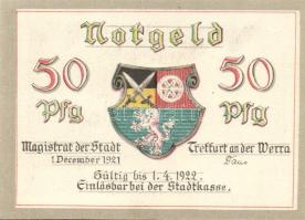 Német Birodalom/Weimari Köztársaság/ Treffurt 1921. 50Pf(6x) 6klf db, teljes sor T:I