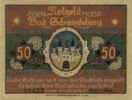 Német Birodalom/Weimari Köztársaság/ Schmiedeberg 1921. 50Pf(6x) 6klf db, teljes sor T:I