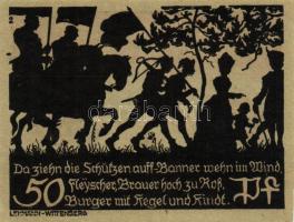 Német Birodalom/Weimari Köztársaság/ Schmiedeberg 1921. 50Pf(6x) 6klf db, teljes sor T:I