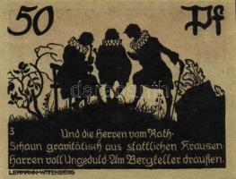 Német Birodalom/Weimari Köztársaság/ Schmiedeberg 1921. 50Pf(6x) 6klf db, teljes sor T:I