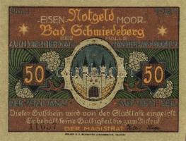 Német Birodalom/Weimari Köztársaság/ Schmiedeberg 1921. 50Pf(6x) 6klf db, teljes sor T:I