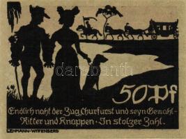 Német Birodalom/Weimari Köztársaság/ Schmiedeberg 1921. 50Pf(6x) 6klf db, teljes sor T:I