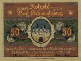 Német Birodalom/Weimari Köztársaság/ Schmiedeberg 1921. 50Pf(6x) 6klf db, teljes sor T:I