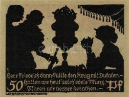 Német Birodalom/Weimari Köztársaság/ Schmiedeberg 1921. 50Pf(6x) 6klf db, teljes sor T:I