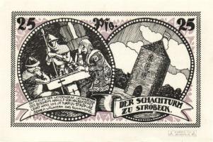 Német Birodalom/Weimari Köztársaság/ Stroebeck 1921. 25Pf + 50Pf + 75Pf 3klf db, teljes sor T:I