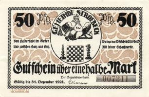 Német Birodalom/Weimari Köztársaság/ Stroebeck 1921. 25Pf + 50Pf + 75Pf 3klf db, teljes sor T:I