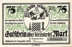 Német Birodalom/Weimari Köztársaság/ Stroebeck 1921. 25Pf + 50Pf + 75Pf 3klf db, teljes sor T:I