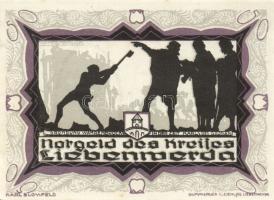 Német Birodalom/Weimari Köztársaság/ Liebenwerda 1921. 50Pf(6x) 6klf db, teljes sor T:I