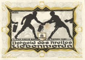 Német Birodalom/Weimari Köztársaság/ Liebenwerda 1921. 50Pf(6x) 6klf db, teljes sor T:I