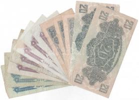 1944. 1P (3x) + 2P (2x) + 5P (5x) + 20P (2x) " A Vöröshadsereg Parancsnoksága" T:III,III- ...