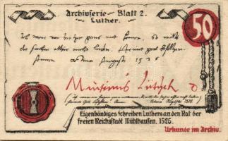 Német Birodalom/Weimari Köztársaság/ Mühlhausen 1921. 50Pf(5x) 5klf db, teljes sor T:I