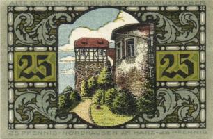 Német Birodalom/Weimari Köztársaság/ Nordhausen 1921. 25Pf(2x) + 50Pf(2x) + 75Pf(2x) 6klf db, teljes...