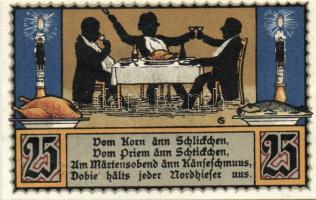 Német Birodalom/Weimari Köztársaság/ Nordhausen 1921. 25Pf(2x) + 50Pf(2x) + 75Pf(2x) 6klf db, teljes...