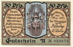 Német Birodalom/Weimari Köztársaság/ Nordhausen 1921. 25Pf(2x) + 50Pf(2x) + 75Pf(2x) 6klf db, teljes...