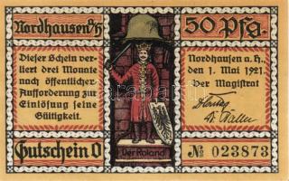 Német Birodalom/Weimari Köztársaság/ Nordhausen 1921. 25Pf(2x) + 50Pf(2x) + 75Pf(2x) 6klf db, teljes...