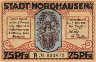 Német Birodalom/Weimari Köztársaság/ Nordhausen 1921. 25Pf(2x) + 50Pf(2x) + 75Pf(2x) 6klf db, teljes...