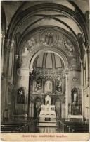 1912 Budapest XIV. Szent Szív nevelőintézet temploma, belső. István út 75. (EK)